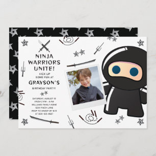 Ninja Warriors Birthday Party Invitation