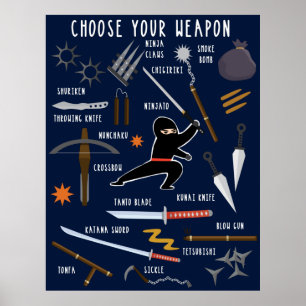 Ninja Weapons Jigsaw Puzzle Canvas Print