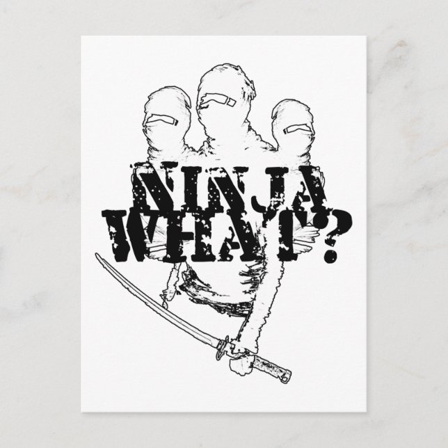 NINJA WHAT? POSTCARD (Front)