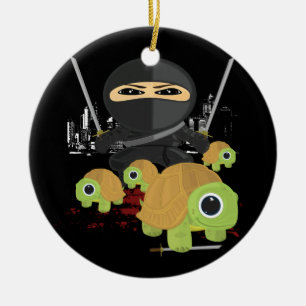 Ninja with Turtles Ceramic Tree Decoration