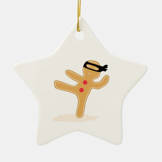 Ninjabread Man Ceramic Ornament (Front)