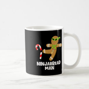 Ninjabread man fun ginja kicking candy cane christ coffee mug