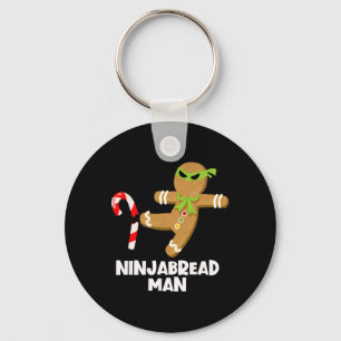 Ninjabread man fun ginja kicking candy cane christ key ring