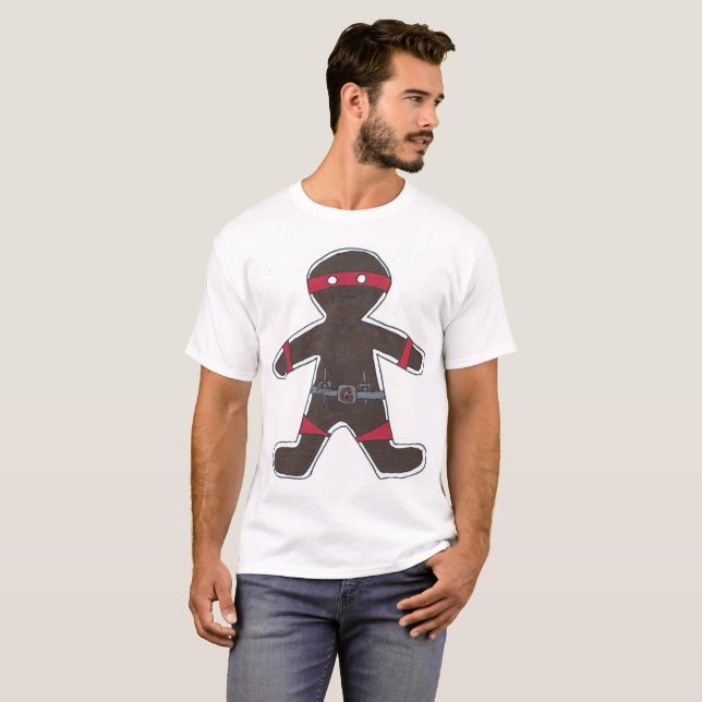 Ninjabread Man (Red) T-Shirt (Front Full)