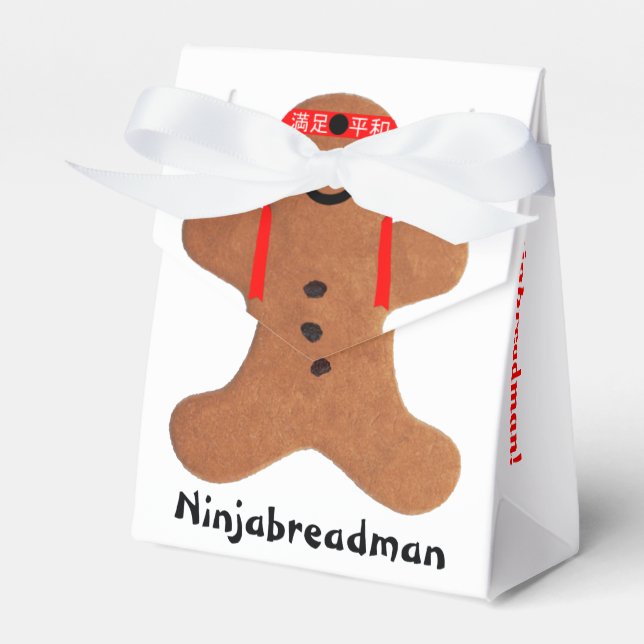 Ninjabreadman biscuit (cookie) favour box (Front Side)