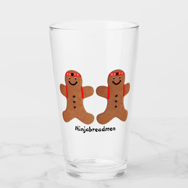 Ninjabreadman biscuit (cookie) glass (Front)