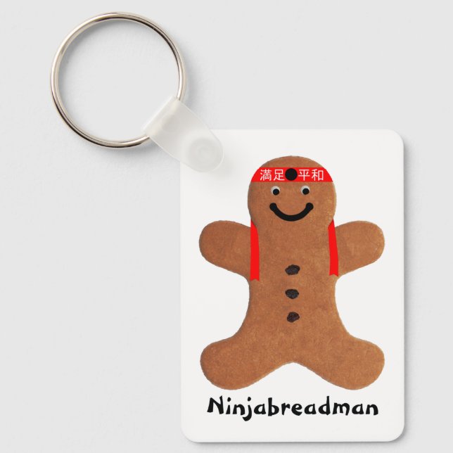 Ninjabreadman biscuit (cookie) key ring (Front)