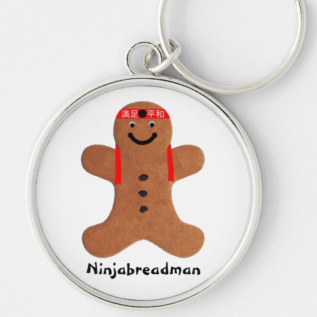 Ninjabreadman biscuit (cookie) key ring (Front)