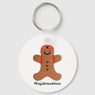 Ninjabreadman biscuit (cookie) key ring
