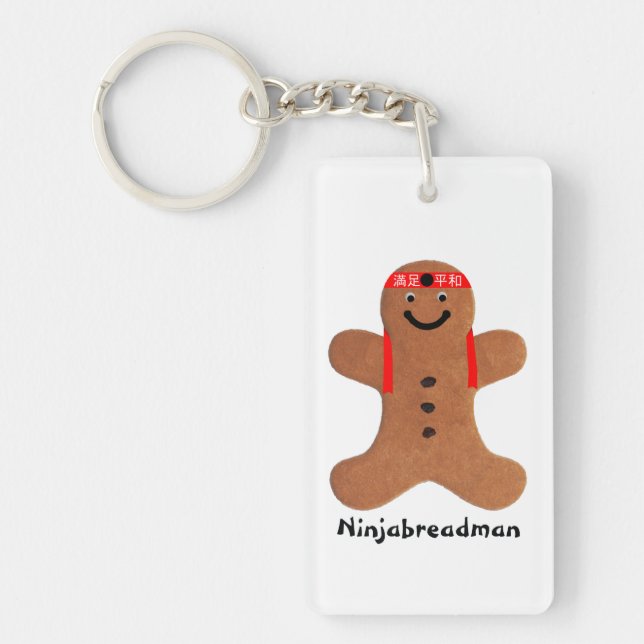 Ninjabreadman biscuit (cookie) key ring (Front)