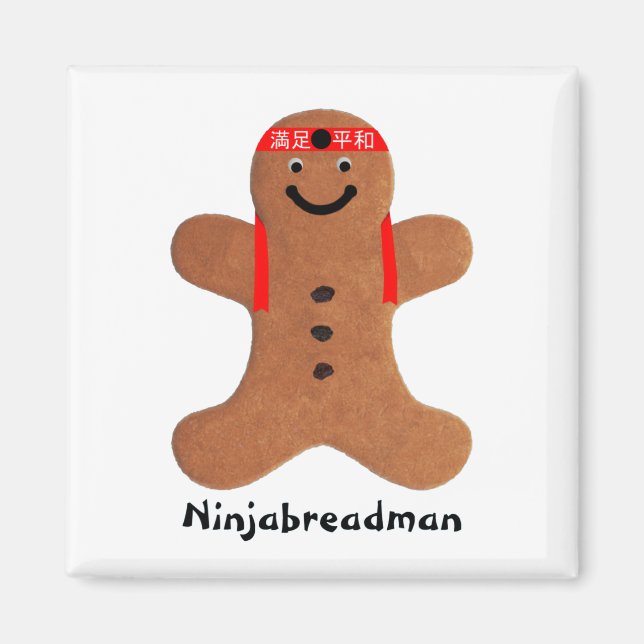 Ninjabreadman biscuit (cookie) magnet (Front)