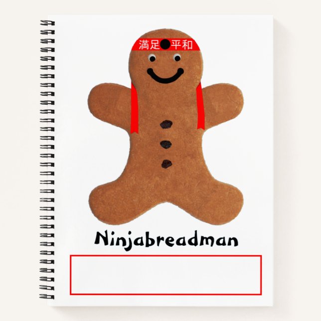 Ninjabreadman biscuit (cookie) notebook (Front)