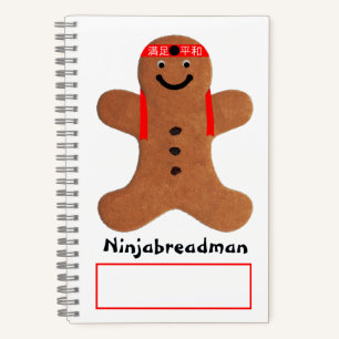 Ninjabreadman biscuit (cookie) notebook