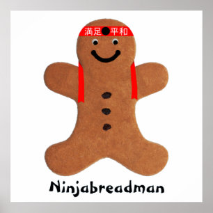 Ninjabreadman biscuit (cookie) poster