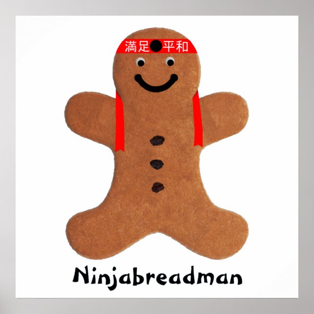 Ninjabreadman biscuit (cookie) poster (Front)