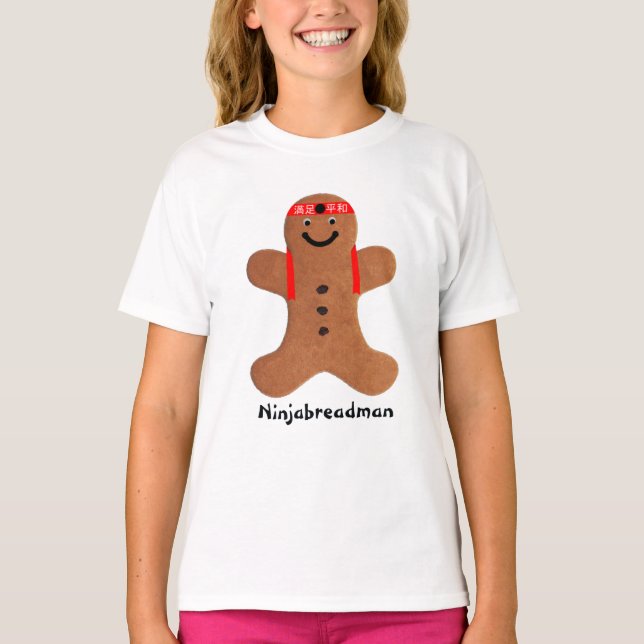 Ninjabreadman biscuit (cookie) T-Shirt (Front)