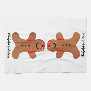 Ninjabreadman biscuit (cookie) tea towel