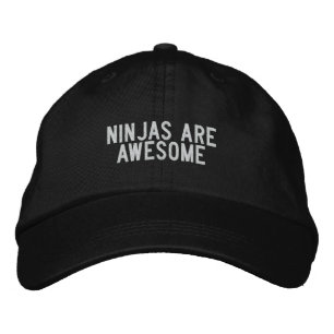 ninjas are awesome embroidered hat