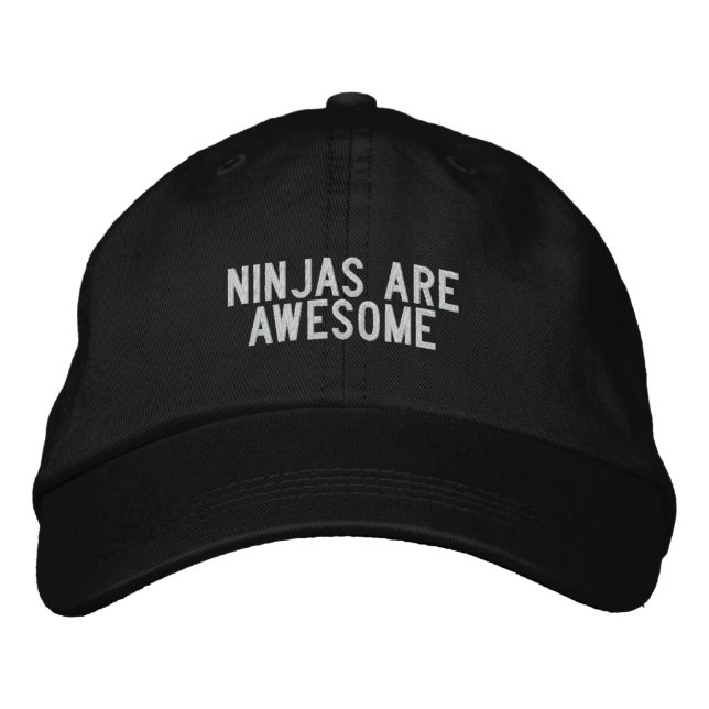 ninjas are awesome embroidered hat (Front)