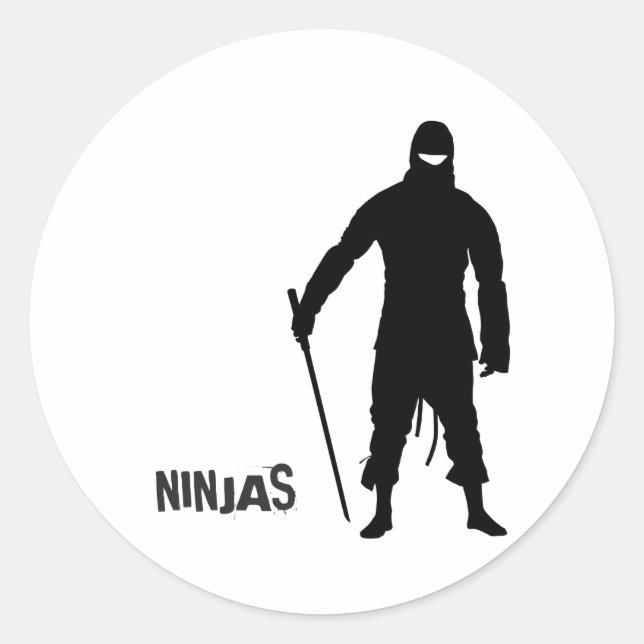 Ninjas Classic Round Sticker (Front)