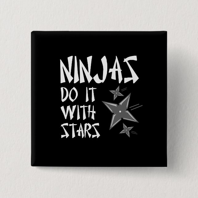 Ninjas Do It With Stars 15 Cm Square Badge (Front)