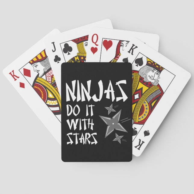 Ninjas Do It With Stars Playing Cards (Back)