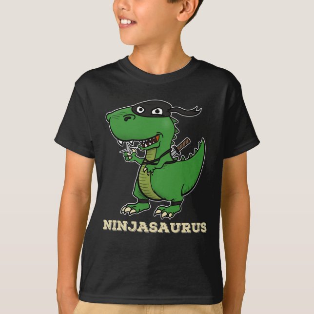 Ninjasaurus - Funny Ninja Dinosaur T Rex For Boys  T-Shirt (Front)