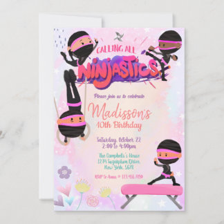 Ninjastic Birthday Invitation