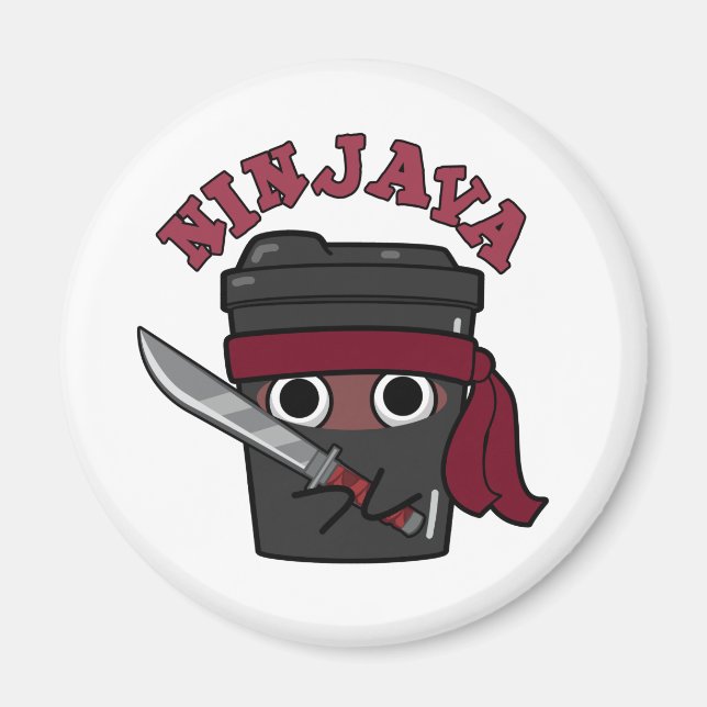 Ninjava Funny Ninja Java Coffee Pun  Magnet (Front)