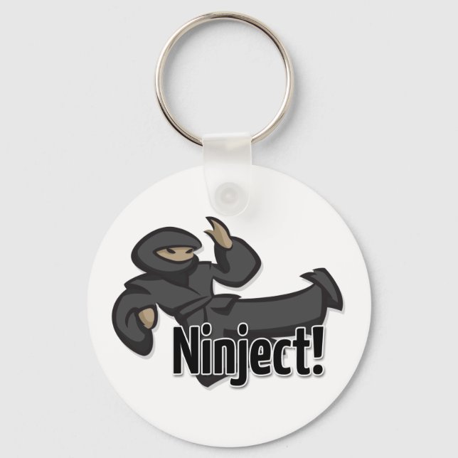 Ninject Flying Kick Keychain (Front)