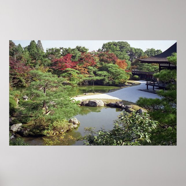 NINNA-JI TEMPLE GARDEN and POND - KYOTO JAPAN Poster (Front)