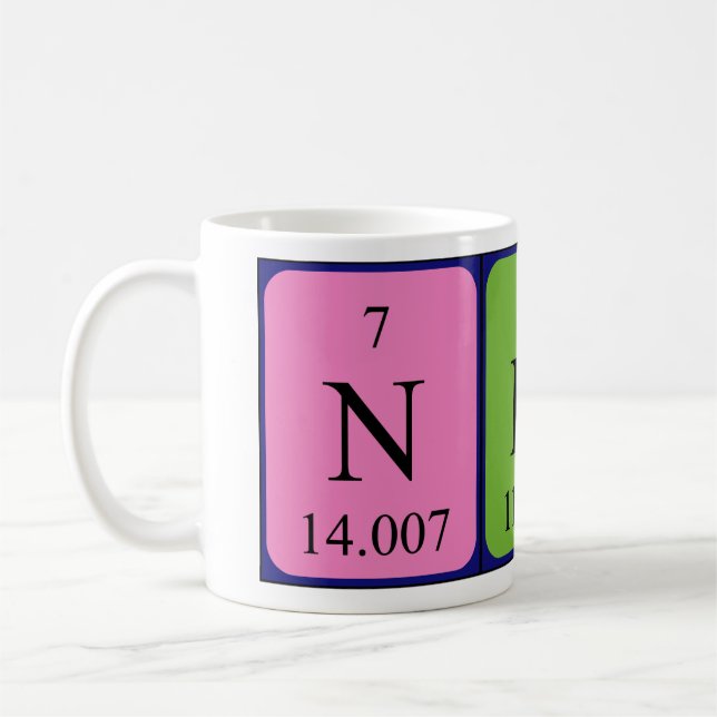 Nino periodic table name mug (Left)