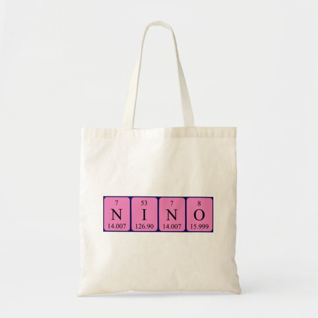 Nino periodic table name tote bag (Front)