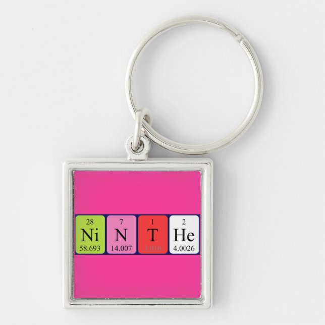 Ninthe periodic table name keyring (Front)