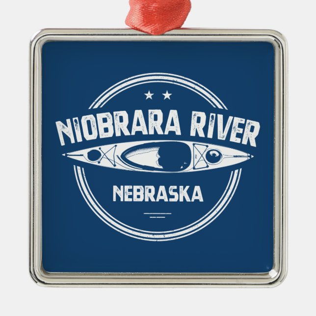 Niobrara River Nebraska Kayaking Metal Ornament (Front)