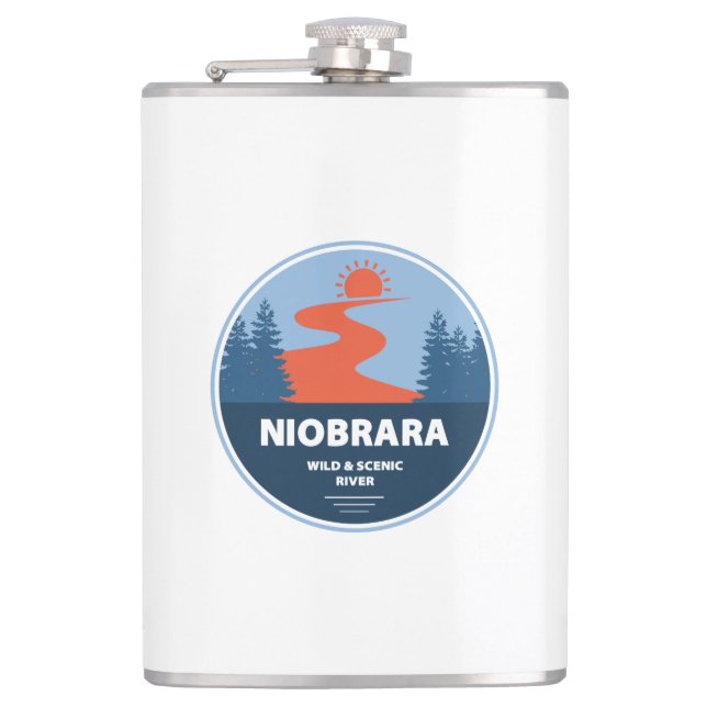 Niobrara Wild And Scenic River Nebraska Hip Flask (Front)