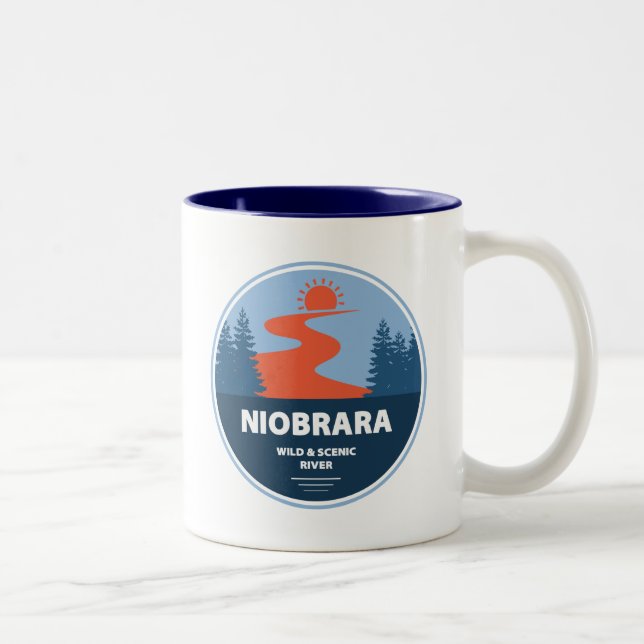Niobrara Wild And Scenic River Nebraska Two-Tone Coffee Mug (Right)