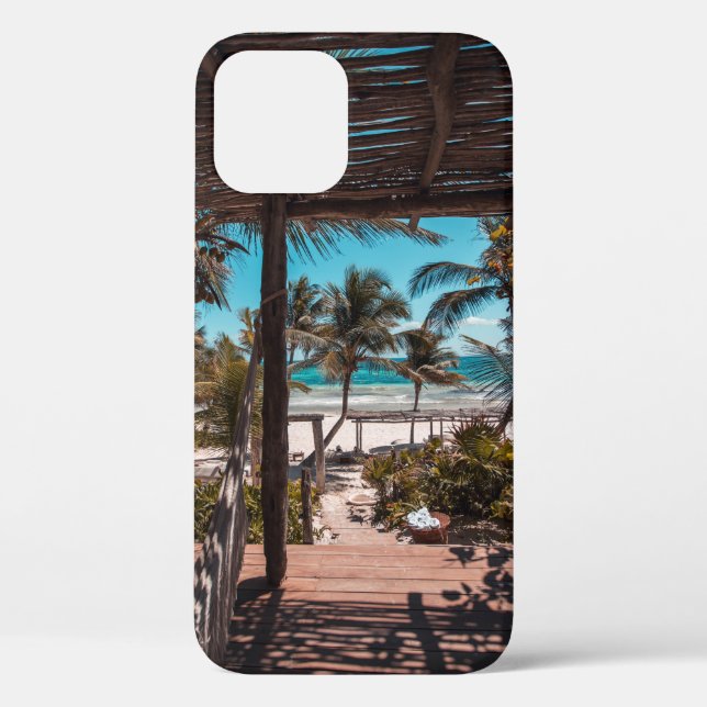 Nipa hut under coconut palm trees Case-Mate iPhone case (Back)