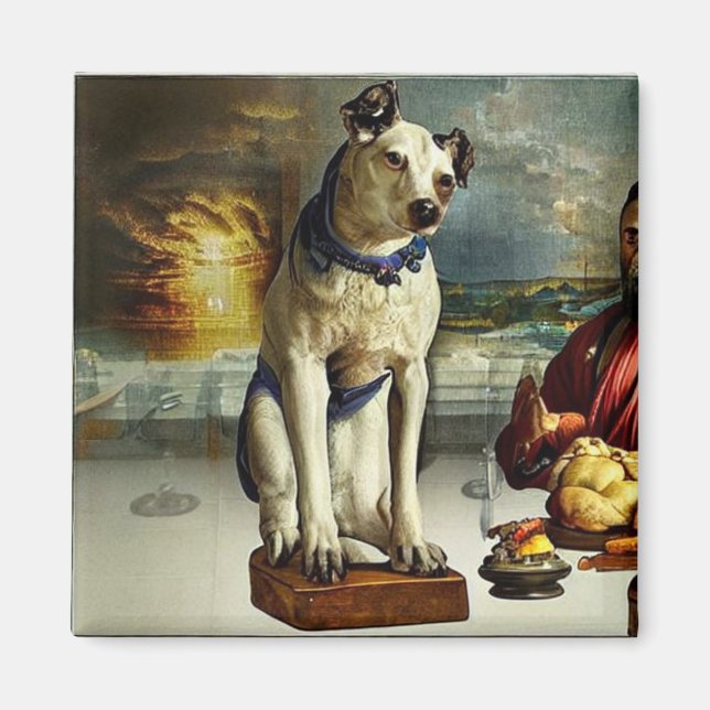 Nipper, The RCA Dog Last Supper Magnet (Front)