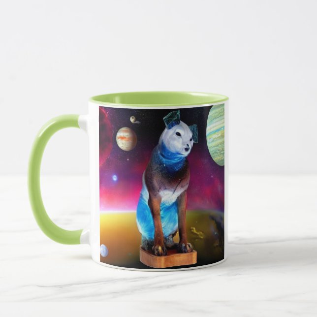 Nipper, The RCA Dog Outter Space & Galaxy Mug (Left)