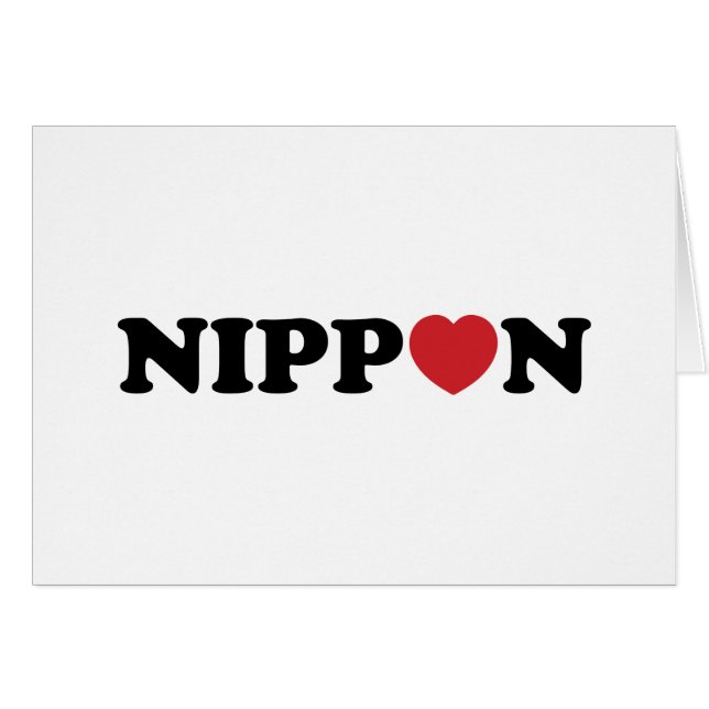 Nippon Love Heart Card (Front Horizontal)