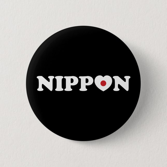 Nippon Love Heart Flag Button (Front)