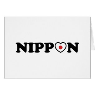 Nippon Love Heart Flag Card