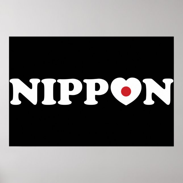 Nippon Love Heart Flag Poster (Front)