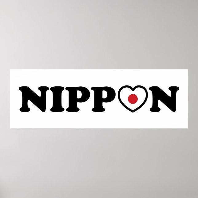 Nippon Love Heart Flag Poster (Front)