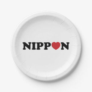 Nippon Love Heart Paper Plate