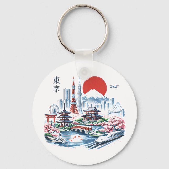 Nippon Sakura Tokyo Sakura  Key Ring (Front)