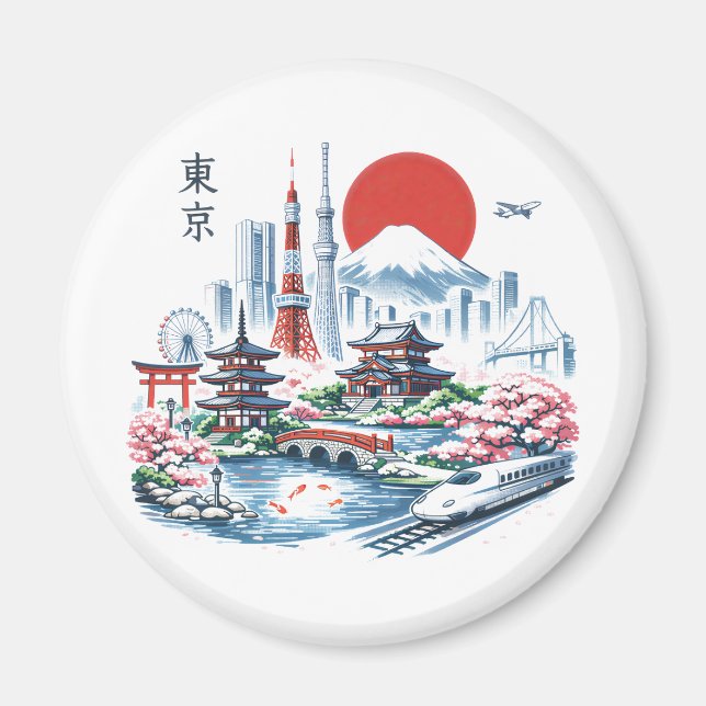Nippon Sakura Tokyo Sakura  Magnet (Front)
