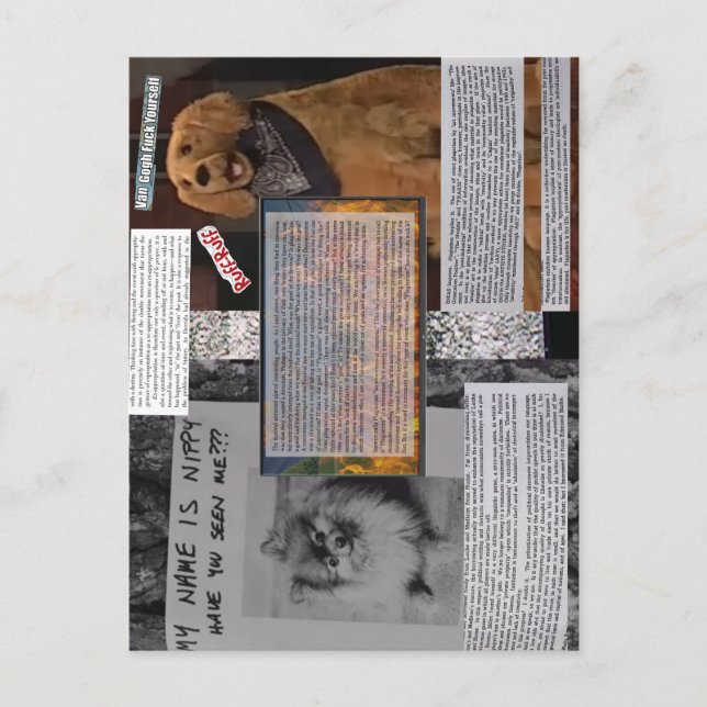 Nippy & Rusty Postcard: "Art Strike!"; Boludez Postcard (Front)