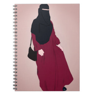 Niqab - Muslimah - Hijab Hand drawn - Hijab Girl Notebook